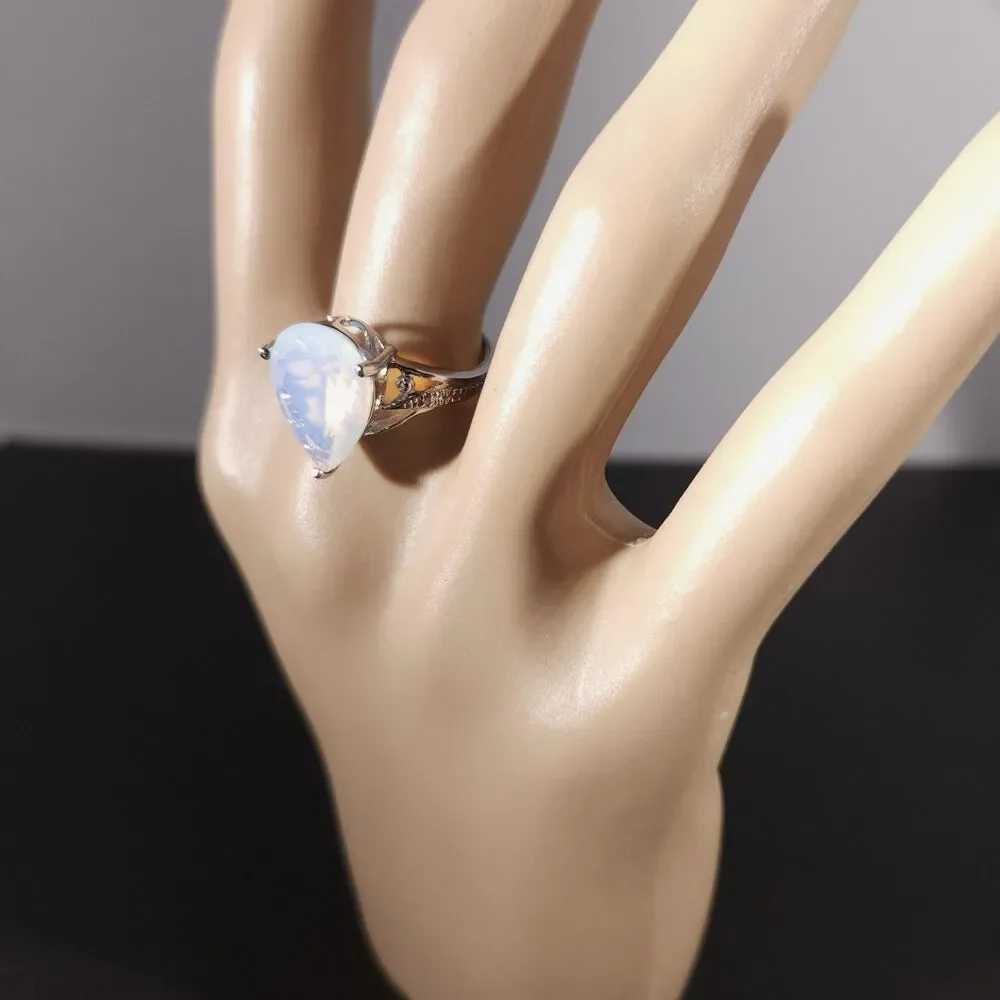 Opal Ring Sterling Silver Size 6-3/4